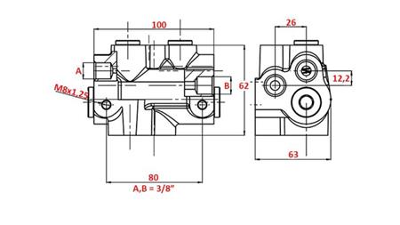 HYDRAULICKÝ VENTIL ZNAČKOVAČ DVOJSMERNÉ 3/8