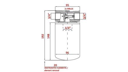 UMETAK ZA FILTRU ZA VAKUUM 3/4