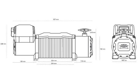 12 V ELEKTRINIS LAIDINIS WINCH DWM 13000 HD - 5897 kg