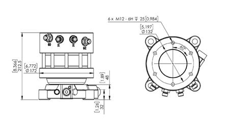 14046 - HYDRAULISCHE ROTATOR CR400 - 4500/2500 DOUBLE FLANGE