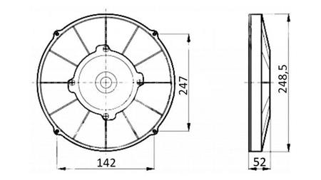 ΑΞΟΝΙΟΣ ΑΕΡΑΣ 255mm ΠΡΟΩΘΗΣΗ 12V