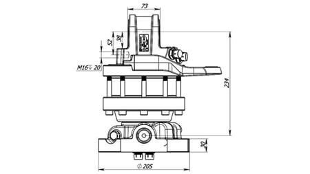 HYDRAULICKÝ ROTÁTOR 5500/3250 KG S PRÍRUBOU