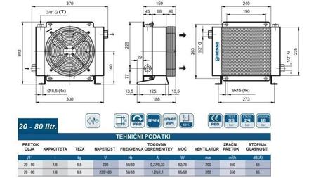 OLEJOVÝ CHLADIČ AC 230V HY01601 20-80 LIT