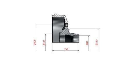 BREMSTROMMEL 080-100 300X060 FÜR ACHSE 1500mm