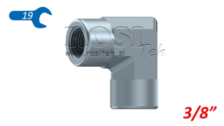 HYDRAULICKÉ KOLENO 90° KRÁTKÉ SAMICA–SAMICA 3/8