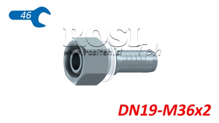HYDRAULIC FITTING DKOS 25 FEMALE DN19-M36X2