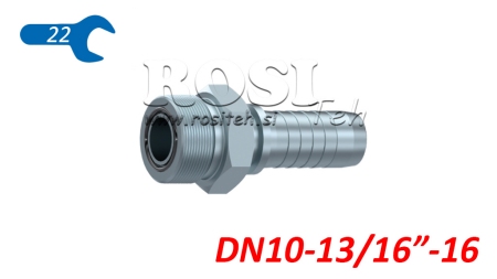 HYDRAULIC FITTING AGORFS MALE DN10-13/16-16