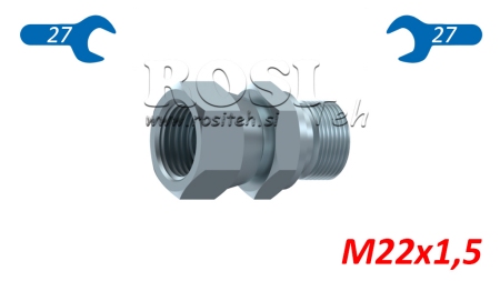 HYDRAULICKÝ DVOJITÝ SKRUTKOVÝ SPOJ S OTOČNOU MATICOU M22x1,5