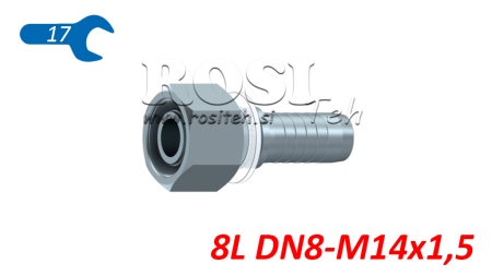 HIDRAVLIČNI PRIKLJUČEK DKOL 8 L ŽENSKI DN8-M14x1,5