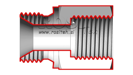 HYDRAULIKADAPTER MÄNNLICH-WEIBLICH 3/8-18x1,5