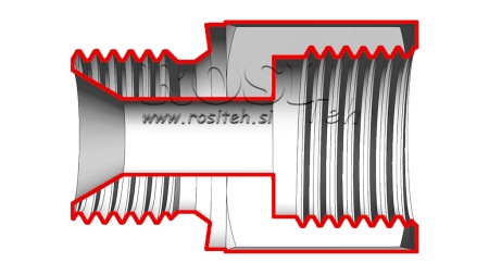 HYDRAULIKADAPTER MÄNNLICH-WEIBLICH 22x1,5-1/2