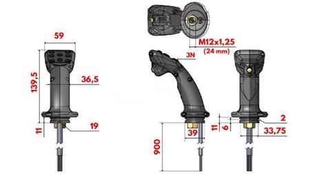 NUOTOLINIS VALDYMO JOYSTICKAS - 8 MYGTUKAI