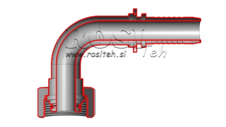 HYDRAULISCHER ANSCHLUSS DKOS 12S WEIBLICH KNIE 90° DN8-M20x1,5