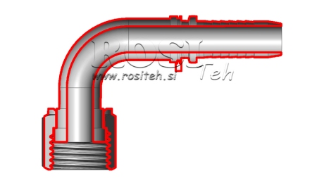 ANSCHLÜSSE DKORFS WIBLICH KNIE 90°DN19-1"3/16-12