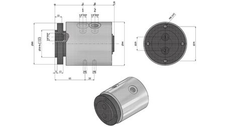 ХИДРАВЛИЧЕН ВЪРТЛИВ ПРИКЛЮЧЕК 2WAY IH2037-GY6LS 3/8 30LIT/МИН 350RPM 350BAR
