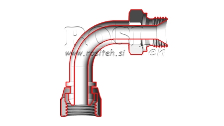 HYDRAULICKÉ KOLENO 90° SAMICA–SAMICA M22x1,5
