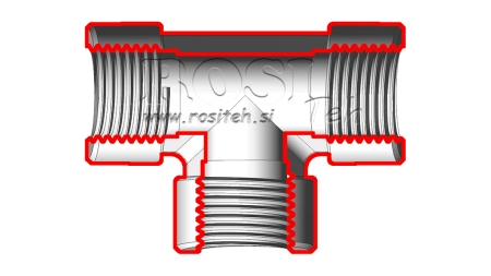 PEÇA T HIDRÁULICA FEMEA-FEMEA 3/4