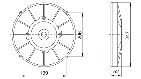 ΑΞΟΝΙΚΟΣ ΑΕΡΑΣ 225MM ΤΡΑΒΗΓΜΑ 24V