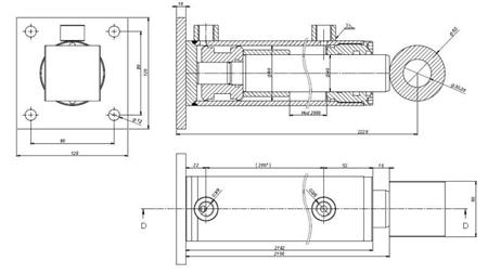 HIDRAULINIS CILINDRAS HLEVSKEGA KRTA 60/40-2000-dimensions