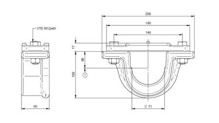 HALTER FÜR TELESCOPIC ZYLINDER FI70-A