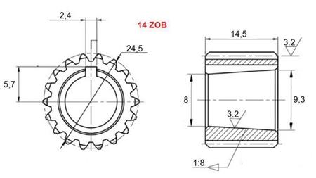 PTO GEAR GR.1 Z14