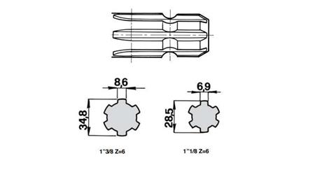 ADAPTADOR CARDÁN 1''3/8 a 1''1/8