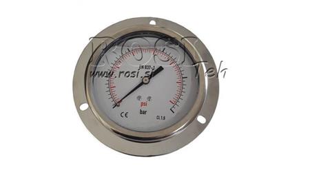 MANOMETER DN100 ZADNÝ 0 - 400 BAR - 1/2