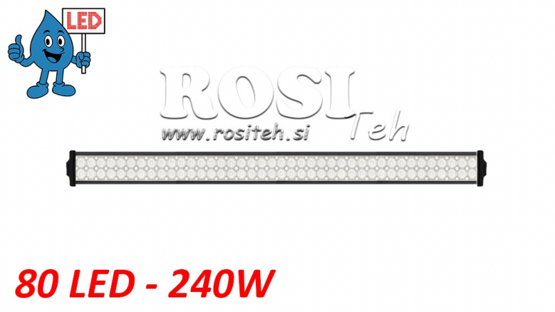 LED DARBO ŠVIESA - ŠVIESA 80 LED 240W 12V-24V KOMBO 106CM MEGA