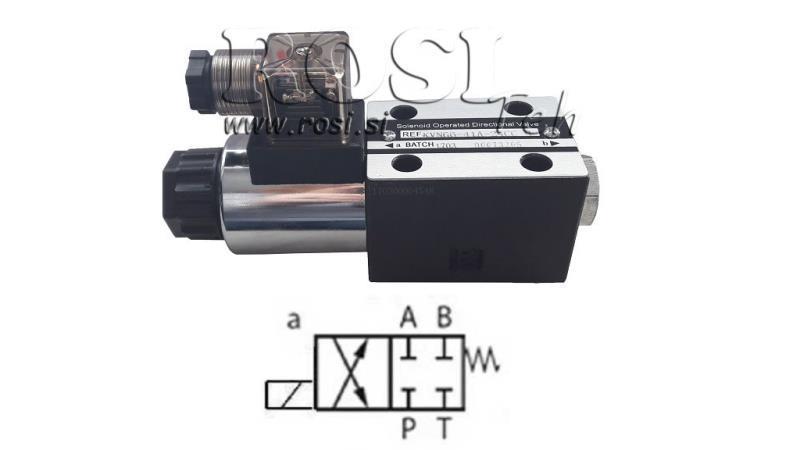 HYDRAULICKÝ ELEKTRO MAGNETICKÝ VENTIL KV-4/2 CETOP 3 12/24/230V 1A