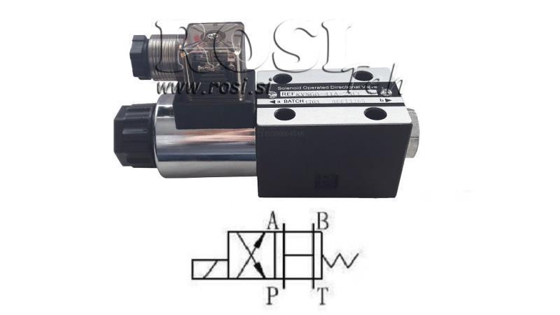 HYDRAULISK ELEKTRO MAGNETISK VENTIL CETOP 3 12/24/230V 3A