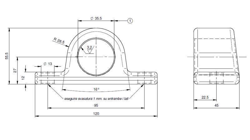 DRŽIAK PRE TELESKOPICKÝ CYLINDER FI35