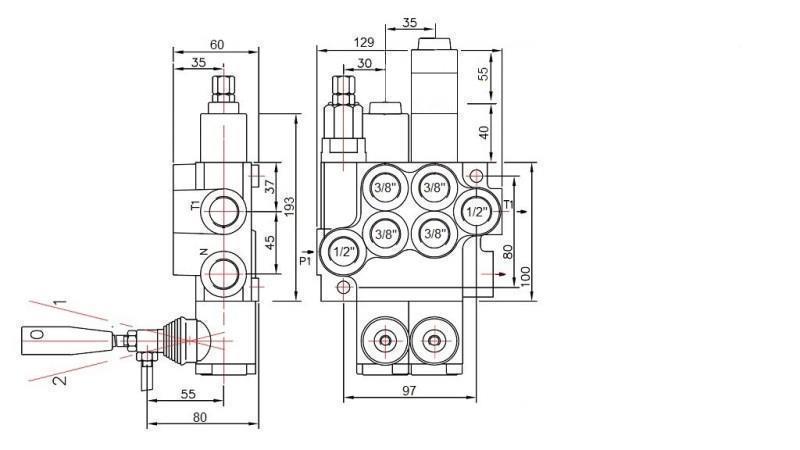 VANNE HYDRAULIQUE 2xP40 FLOTTANTE