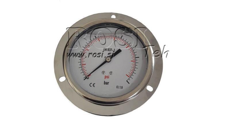 MANOMETER DN100 ZADNÝ 0 - 400 BAR - 1/2